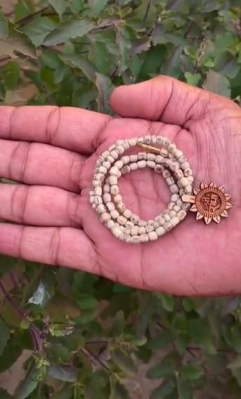 Tulsi Mala with Radha Name Pendant | Devotional Beads for Bhakti & Balance