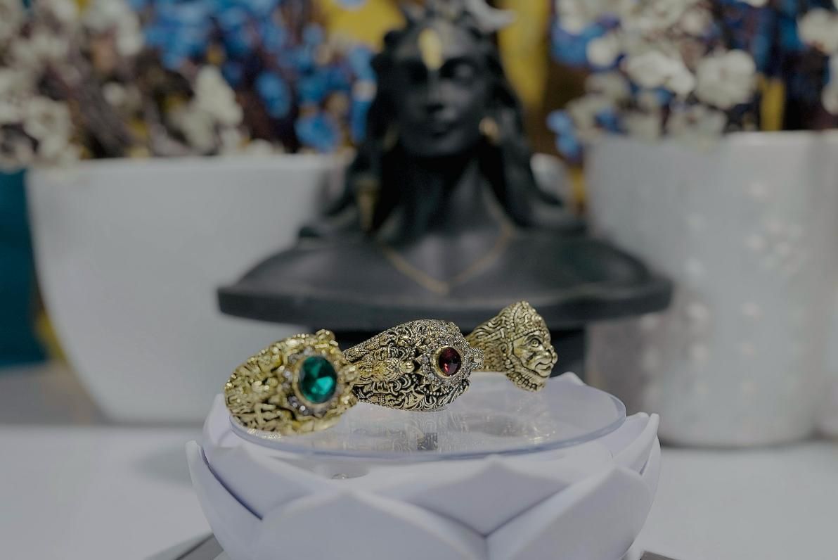 Tridev Power Ring Combo | Shivji, Ganeshji & Hanumanji (Set of 3)
