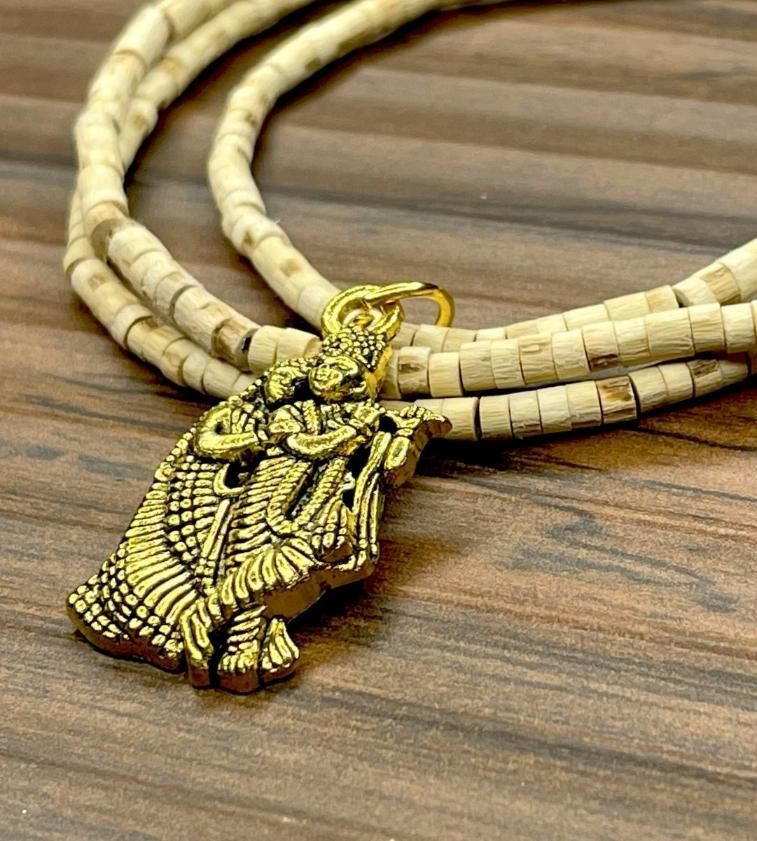 Vrindavan Tulsi Mala with Pendant (Set of 2) | Sacred Beads for Devotion & Daily Protection