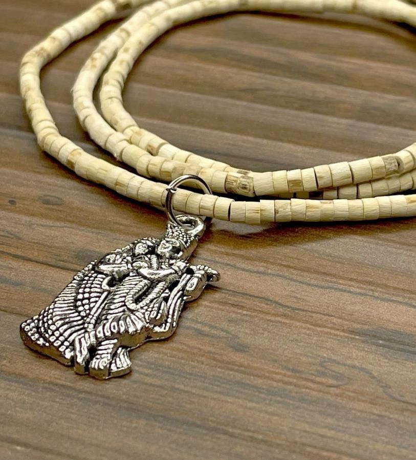 Vrindavan Tulsi Mala with Pendant (Set of 2) | Sacred Beads for Devotion & Daily Protection