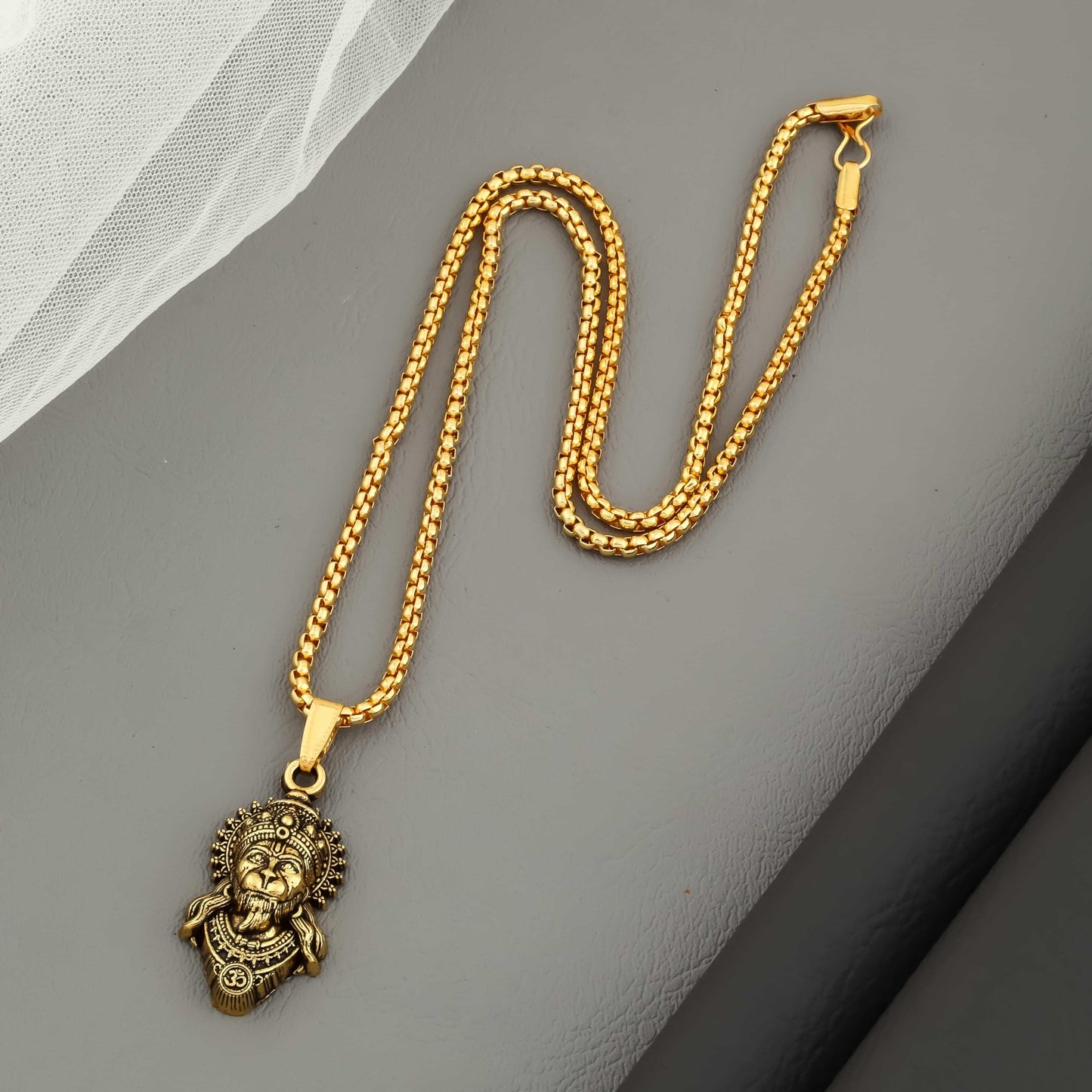 God Hanuman Pendant with Chain | Divine Protector for Everyday Strength