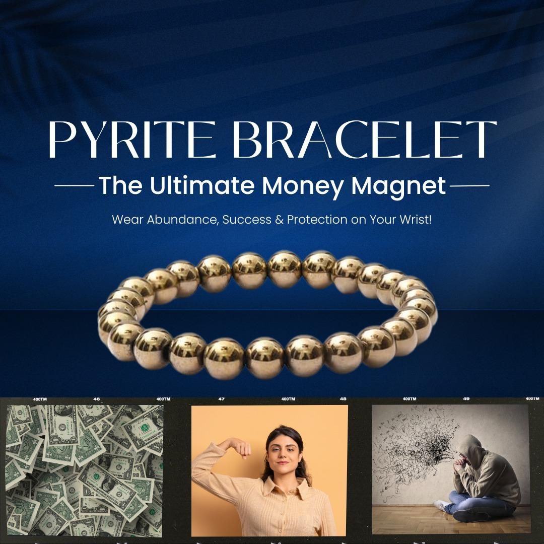 Golden Pyrite Bracelet | Wealth Beads for Energy & Abundance