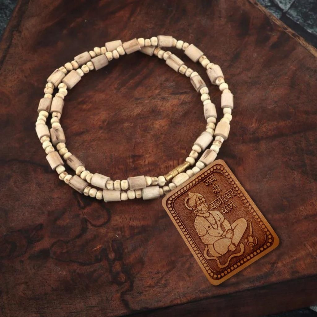 Bageshwar Dham Tulsi Mala with Hanumanji Locket | Sacred Energy for Peace & Protection