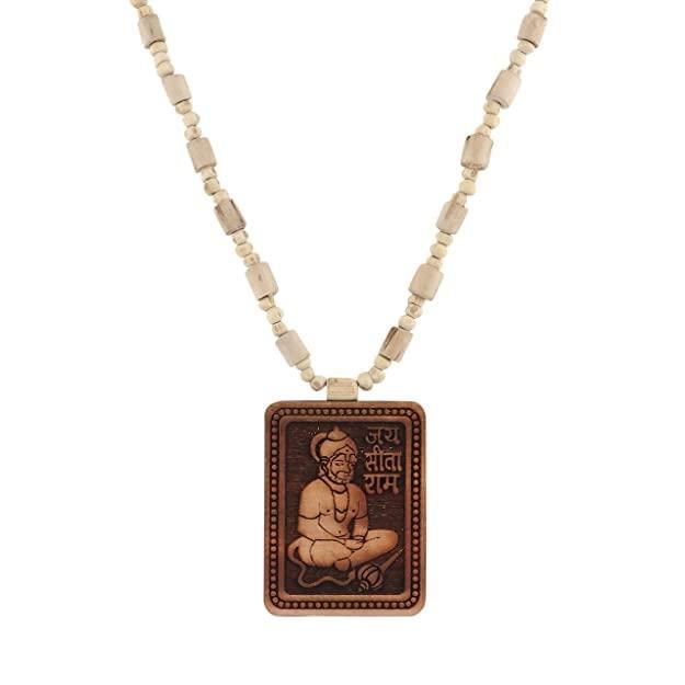 Tulsi Kanthi Mala (Pack of 2) with Hanumanji Pendant | Natural Wood for Strength & Devotion