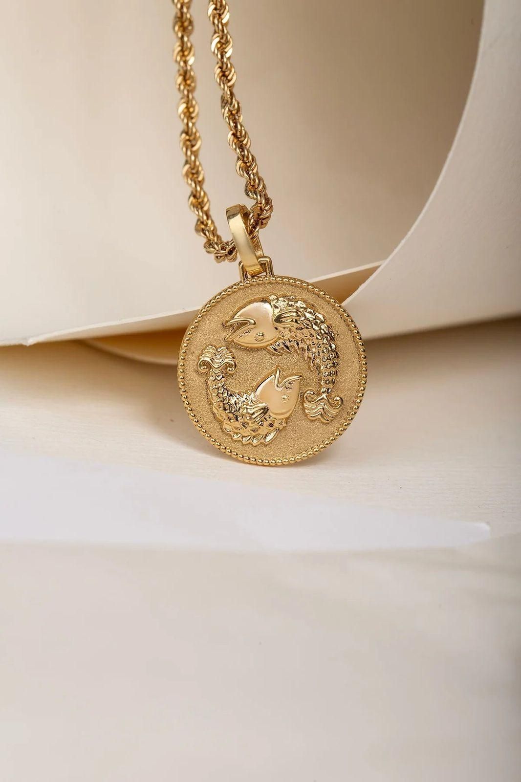 Gold-Plated Zodiac Necklace | Personalized Cosmic Energy Jewelry