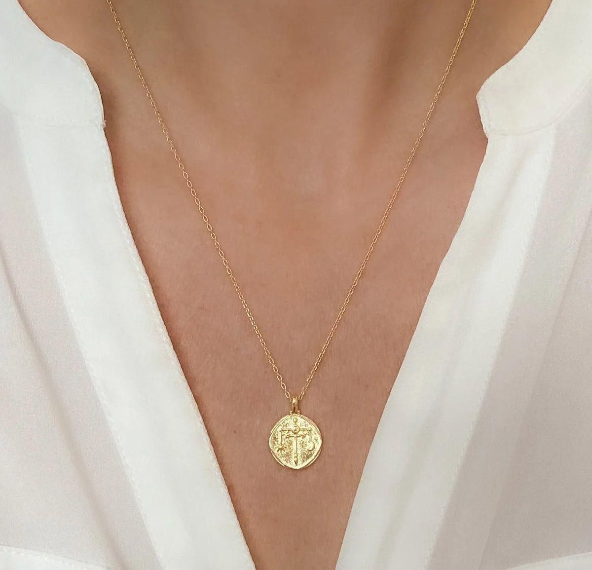 Gold-Plated Zodiac Necklace | Personalized Cosmic Energy Jewelry
