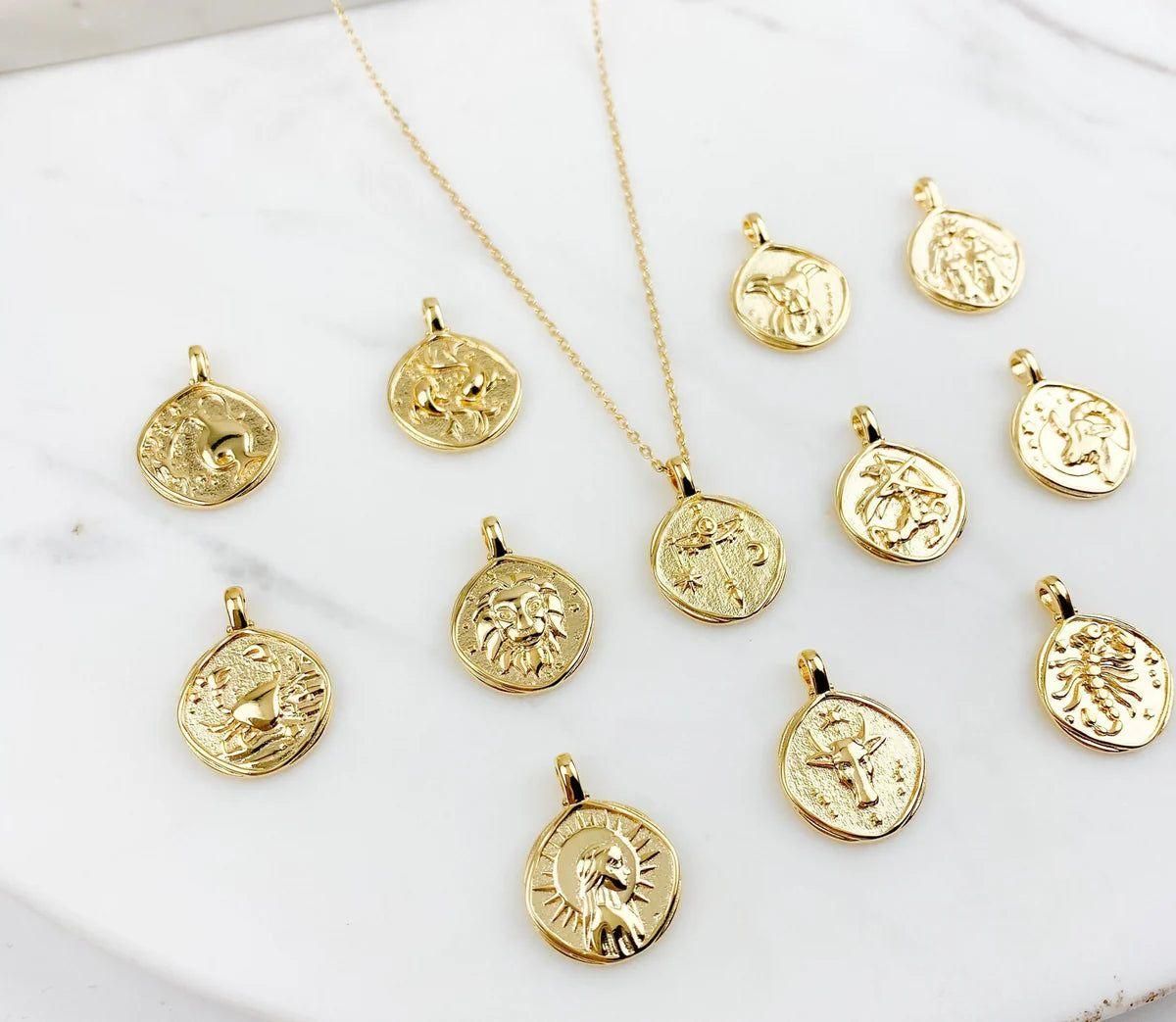 Gold-Plated Zodiac Necklace | Personalized Cosmic Energy Jewelry