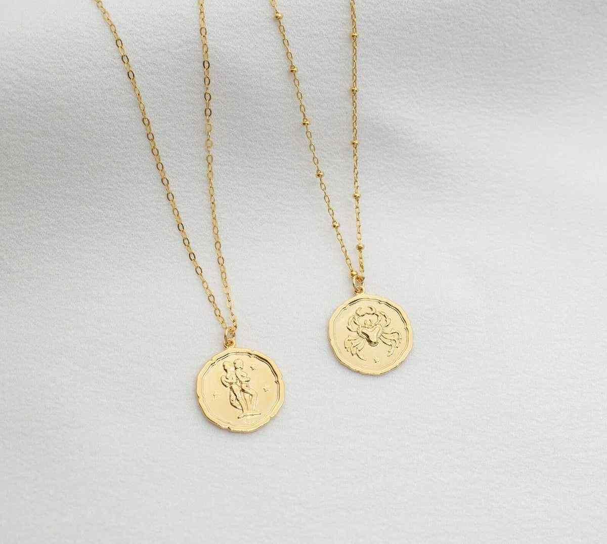 Gold-Plated Zodiac Necklace | Personalized Cosmic Energy Jewelry