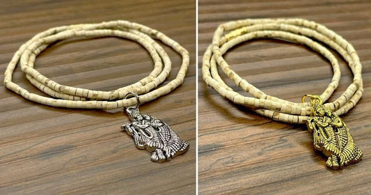Vrindavan Tulsi Mala with Pendant (Set of 2) | Sacred Beads for Devotion & Daily Protection