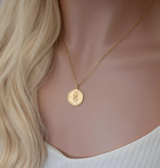 Gold-Plated Zodiac Necklace | Personalized Cosmic Energy Jewelry